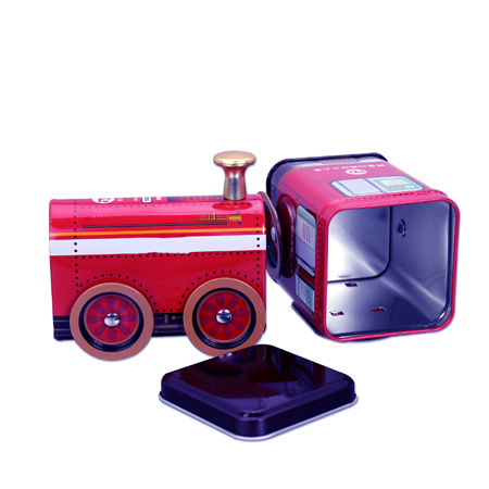 train shape candy tins